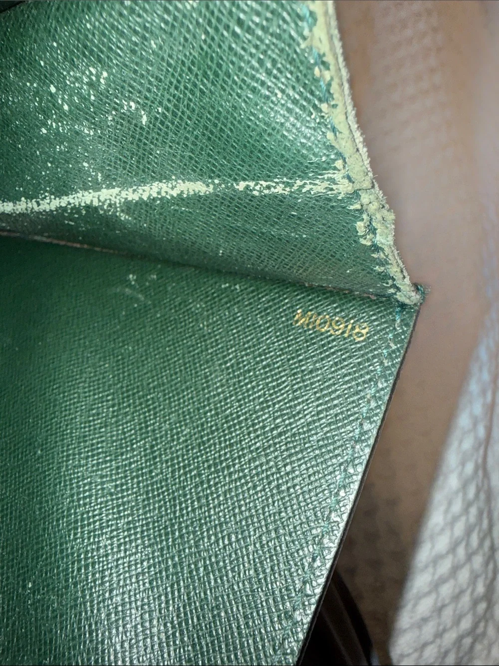 Authentic LV Serviette Kourad Briefcase Taiga Leather Dark Green
